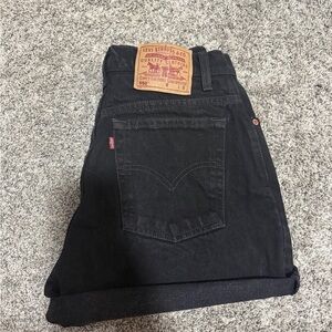 Vintage Levi's Black Denim Shorts